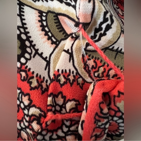 Michael Kors | Orange and Paisley Print Dress - Size Large - Picture 13 of 14